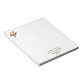 botanische Aquarellfarbe Rose Peach Notepad Notizblock (angewinkelt)