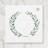 Botanische Aquarellfarben Blätter Danke für Ihre H Geschenkanhänger (Rückseite)