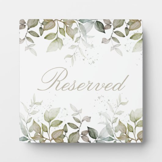 Botanische Aquarellfarben-Blätter vorbehalten Fotoplatte (Vorderseite)