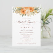 Botanische Aquarellfarben Blume Chic Brautparty Einladung (Stehend Vorderseite)