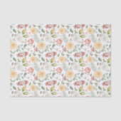 Botanische Aquarellfarben und Grünmuster Seidenpapier (Vorderseite)