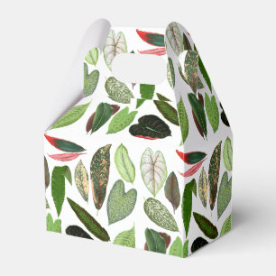 Botanische Aquarellfarben Vintage Grünflächen Blät Geschenkschachtel