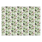 Botanische Aquarellfarben Vintage Grünflächen Blät Tischdecke (Vorderseite (Horizontal))
