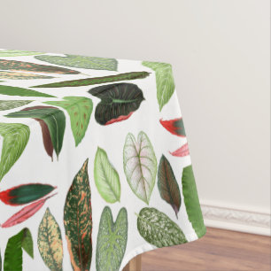 Botanische Aquarellfarben Vintage Grünflächen Blät Tischdecke