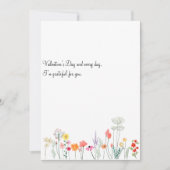 Botanische Aquarellfarben-Wildblumen Feiertagskarte (Vorderseite)