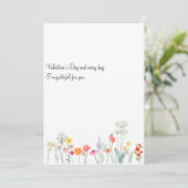 Botanische Aquarellfarben-Wildblumen Feiertagskarte (Stehend Vorderseite)