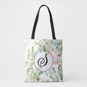Botanische Aquarellfarben-Wildblumen mit elegantem Tasche
