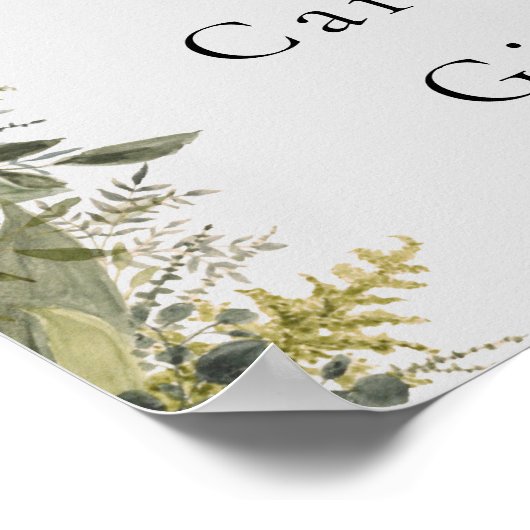 Botanische Aquarellgarten Schilder (Ecke)