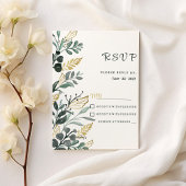 Botanische Aquarellgoldgrün UAWG Einladung