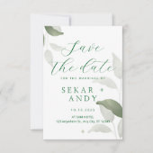Botanische Aquarellhochzeit Save The Date (Vorderseite)