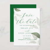 Botanische Aquarellhochzeit Save The Date (Vorne/Hinten)