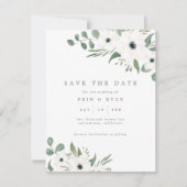 Botanische Aquarellkarte Save the Date Foto (Vorderseite)