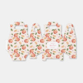 Botanische Aquarellpfirsiche & Blüten Geschenkschachtel (Ungefaltet)