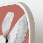 Botanische Aquarellschrift Rosa Pickleball Schläger (Linke Seite)