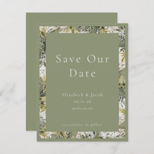 Botanische Aquarellwiesen Save the Date (Vorne/Hinten)