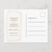 Botanische Aquarellwiesen Save the Date Ankündigungspostkarte (Rückseite)