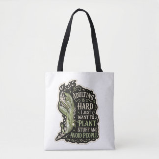 Botanische Ästhetik Grüne Stickerei Einkaufstasche Tasche