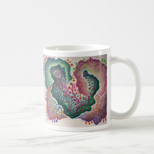 Botanische Atemwatercolor-Tasse Kaffeetasse (Rechts)
