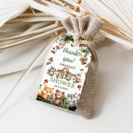 Botanische Baby-Dusche für Woodland Animals Vielen Geschenkanhänger