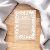 Botanische Babydusche Acryleinladungen