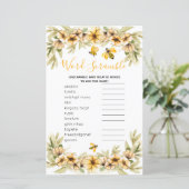 Botanische Babydusche aus Word Scramble (Stehend Vorderseite)