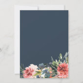 Botanische Babydusche der Marine Einladung (Rückseite)