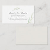 Botanische Babydusche für Wasserfarben - Anfrage Begleitkarte (Vorne/Hinten)