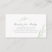 Botanische Babydusche für Wasserfarben - Anfrage Begleitkarte (Vorderseite)