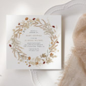 Botanische Babydusche im rustikalen Herbst Einladung