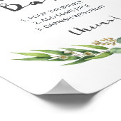 Botanische Babydusche Momosa Bar Sign Poster (Ecke)