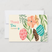 Botanische Babyparty Dankeskarte (Vorderseite)