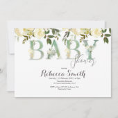 Botanische Babyparty-Einladung wunderlich Einladung (Vorderseite)