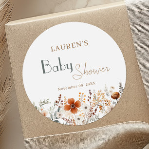Botanische Babyparty-Umschlagseal Runder Aufkleber