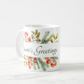 Botanische Banner-Tasse Kaffeetasse (Vorderseite Links)