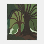 Botanische Bäume Fleecedecke (Vorderseite)