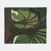Botanische Bäume Fleecedecke (Vorderseite (Horizontal))