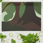 Botanische Bäume Geschirrtuch (Gefaltet)