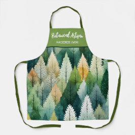 Botanische Bäume personalisierte Wasserfarbe Fraue Schürze