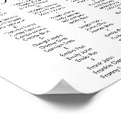 Botanische Baumwolle Pflanze Lavendel Hochzeitssit Poster (Ecke)