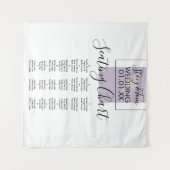 Botanische Baumwolle Pflanze Lavendel Hochzeitssit Wandteppich (Vorderseite (Horizontal))