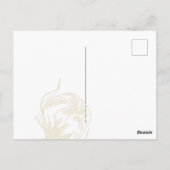 Botanische Baumwolle Pflanze Lavender Wedding Einl Postkarte (Rückseite)