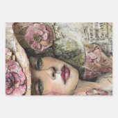 Botanische Beauties & Bird Heavy Weight Decoupage Geschenkpapier Set (Vorderseite 3)