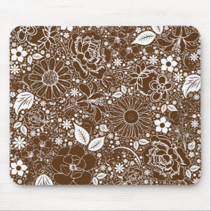 Botanische Beauties Brown Mouse Pad Mousepad