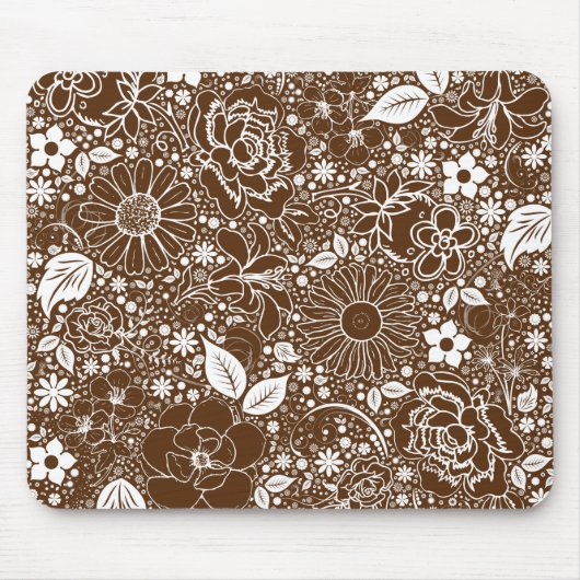 Botanische Beauties Brown Mouse Pad Mousepad (Vorne)