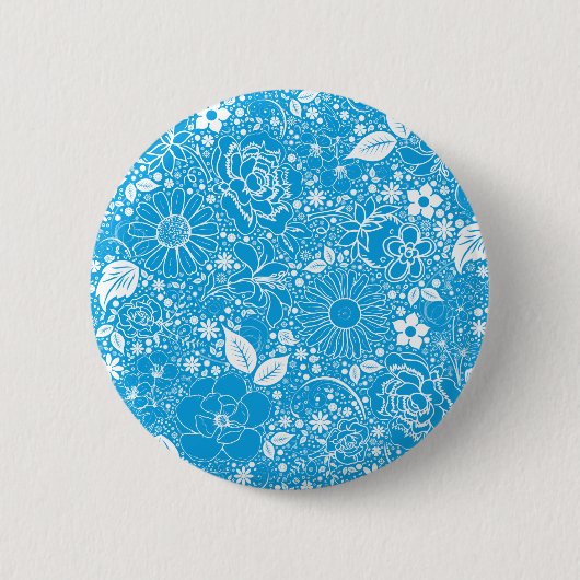 Botanische Beauties Light Blue Button (Vorderseite)