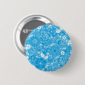 Botanische Beauties Light Blue Button (Vorne & Hinten)