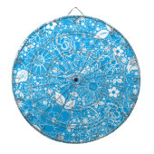 Botanische Beauties Light Blue Dart Board Dartscheibe (vorne)
