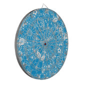 Botanische Beauties Light Blue Dart Board Dartscheibe (Vorderseite Links)
