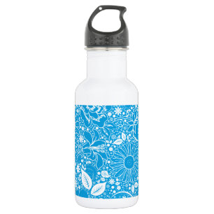 Botanische Beauties Light Blue Edelstahlflasche