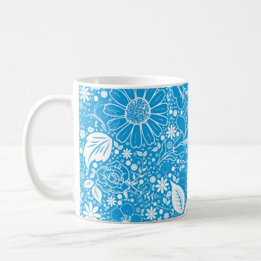 Botanische Beauties Light Blue Kaffeetasse (Links)